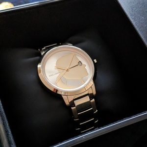 NWT Karl Largerfeld Camille Watch Gold